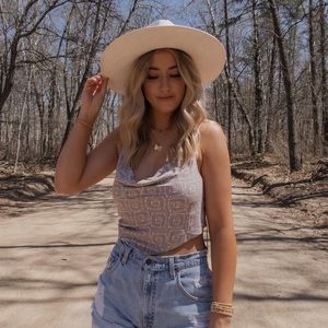 Panama Taupe Crop Tank